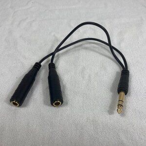 3.5mm Stereo Audio Splitter Cable – 1 Male to 2 Female Headphone Y Adapter